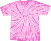 Colortone Spider Pink Tie Dye Short Sleeve T-Shirt