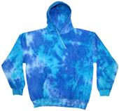 Colortone Blue Mix Tie Dye Pullover Hoodies