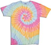 Dyenomite Aerial Spiral Tie Dye Short Sleeve Shirt Dyenomite Aerial Spiral Tie Dye Short Sleeve Shirt