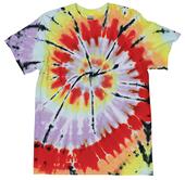 Dyenomite Cut Spiral Tie Dye Short Sleeve T-Shirts Dyenomite Cut Spiral Tie Dye Short Sleeve T-Shirts