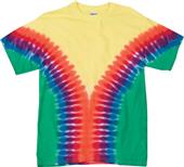 Dyenomite Vee Tie Dye Short Sleeve Tee Shirts
