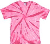 Dyenomite Pink Pinwheel Tie Dye SS Tee Shirts