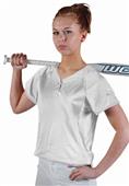 Worth 2-Button Mesh Pullover Fastpitch Jersey