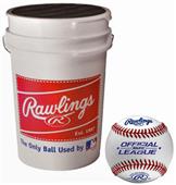 Rawlings Bucket of 3 DOZ ROLB1X Practice Baseballs Rawlings Bucket of 3 DOZ ROLB1X Practice Baseballs