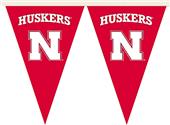 COLLEGIATE Nebraska Huskers Party Pennant Flags
