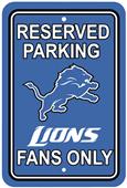 BSI NFL Detroit Lions Reserved Parking Sign BSI NFL Detroit Lions Reserved Parking Sign