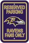 BSI NFL Baltimore Ravens Reserved Parking Sign BSI NFL Baltimore Ravens Reserved Parking Sign