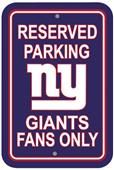 BSI NFL New York Giants Reserved Parking Sign BSI NFL New York Giants Reserved Parking Sign