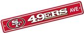 BSI NFL San Francisco 49er's Plastic Street Sign BSI NFL San Francisco 49er's Plastic Street Sign