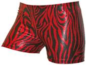 Gem Gear Compression Red Metallic Zebra Shorts Gem Gear Compression Red Metallic Zebra Shorts