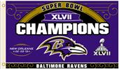 BSI NFL Baltimore Ravens SB Champ 3' x 5' Flag