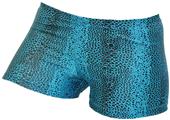 Gem Gear Compression Turquoise Snakeskin Shorts Gem Gear Compression Turquoise Snakeskin Shorts