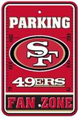 BSI NFL San Francisco 49ers Fan Zone Parking Sign BSI NFL San Francisco 49ers Fan Zone Parking Sign