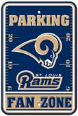 BSI NFL St. Louis Rams Fan Zone Parking Sign