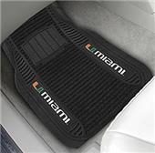 Fan Mats University of Miami Deluxe Car Mats