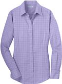 Red House Ladies Windowpane Plaid Non-Iron Shirt