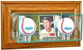 Perfect Cases Wall Mounted Card/2 Baseball Display Perfect Cases Wall Mounted Card/2 Baseball Display