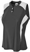 Women 2-Button Vneck Dazzle Softball Henley Jersey Women 2-Button Vneck Dazzle Softball Henley Jersey