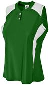 Women 2-Button Vneck Dazzle Softball Henley Jersey Women 2-Button Vneck Dazzle Softball Henley Jersey