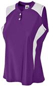 Women 2-Button Vneck Dazzle Softball Henley Jersey Women 2-Button Vneck Dazzle Softball Henley Jersey