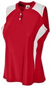 Women 2-Button Vneck Dazzle Softball Henley Jersey Women 2-Button Vneck Dazzle Softball Henley Jersey