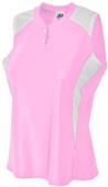 Women 2-Button Vneck Dazzle Softball Henley Jersey Women 2-Button Vneck Dazzle Softball Henley Jersey
