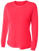 A4 Women's L/S Cooling Performance Crew Shirts