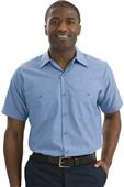 Red Kap Short Sleeve Striped Industrial Work Shirt