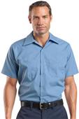 Red Kap Short Sleeve Striped Industrial Work Shirt