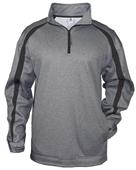 Badger Sport Polyester Fusion Quarter Zip Pullover Badger Sport Polyester Fusion Quarter Zip Pullover