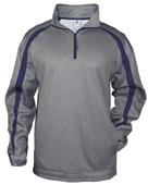 Badger Sport Polyester Fusion Quarter Zip Pullover Badger Sport Polyester Fusion Quarter Zip Pullover