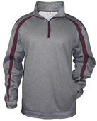 Badger Sport Polyester Fusion Quarter Zip Pullover Badger Sport Polyester Fusion Quarter Zip Pullover