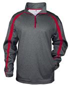 Badger Sport Polyester Fusion Quarter Zip Pullover Badger Sport Polyester Fusion Quarter Zip Pullover