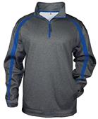 Badger Sport Polyester Fusion Quarter Zip Pullover Badger Sport Polyester Fusion Quarter Zip Pullover