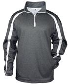 Badger Sport Polyester Fusion Quarter Zip Pullover Badger Sport Polyester Fusion Quarter Zip Pullover
