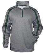 Badger Sport Polyester Fusion Quarter Zip Pullover Badger Sport Polyester Fusion Quarter Zip Pullover