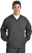 Sport-Tek Mens V-Neck Raglan Wind Shirt