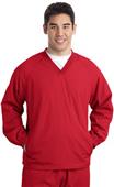 Sport-Tek Mens V-Neck Raglan Wind Shirt