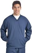 Sport-Tek Mens V-Neck Raglan Wind Shirt