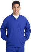 Sport-Tek Mens V-Neck Raglan Wind Shirt