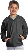 Sport-Tek Youth V-Neck Raglan Wind Shirt
