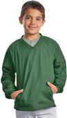 Sport-Tek Youth V-Neck Raglan Wind Shirt