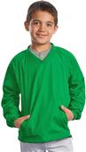 Sport-Tek Youth V-Neck Raglan Wind Shirt