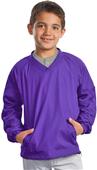 Sport-Tek Youth V-Neck Raglan Wind Shirt