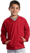 Sport-Tek Youth V-Neck Raglan Wind Shirt
