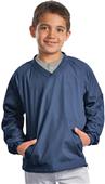 Sport-Tek Youth V-Neck Raglan Wind Shirt