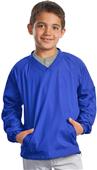 Sport-Tek Youth V-Neck Raglan Wind Shirt