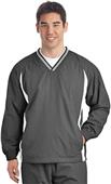 Sport-Tek Mens Tipped V-Neck Raglan Wind Shirt