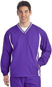 Sport-Tek Mens Tipped V-Neck Raglan Wind Shirt