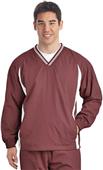 Sport-Tek Mens Tipped V-Neck Raglan Wind Shirt